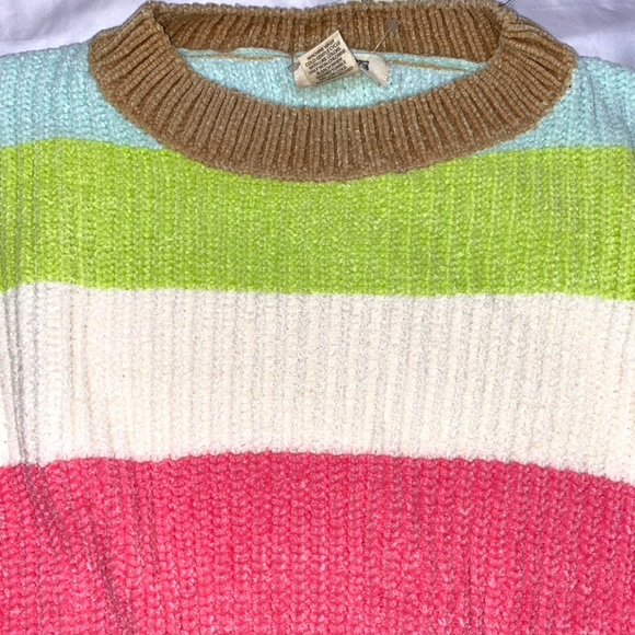 Cocovive soft and comfy Chenille Rainbow Striped sweater NWT XS, Small and Large - Picture 7 of 16